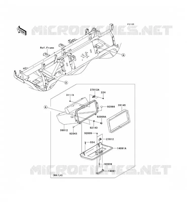 FRONT BOX Kawasaki SSV 950 2013 MULE 4010 DIESEL 4X4  KAF950FDF