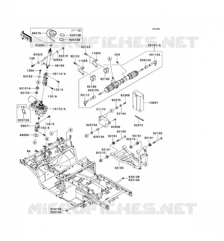 CHASSIS Kawasaki SSV 950 2009 MULE 4010 TRANS 4X4 DIESEL  KAF950G9F