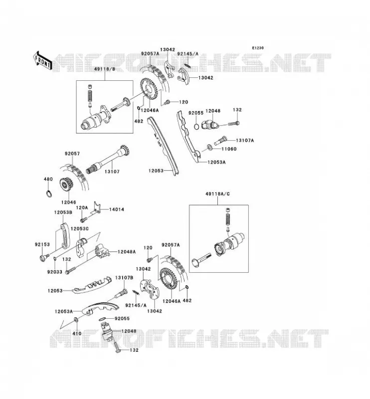 CAMSHAFT - TENSIONER Kawasaki SSV 750 2010 TERYX 750 FI 4X4  KRF750NAF