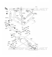 EXHAUST voor Kawasaki TERYX 750 FI 4X4 2012