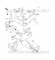EXHAUST voor Kawasaki TERYX 750 FI 4X4 SPORT 2011