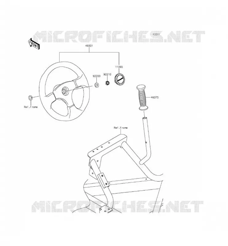 HANDLEBAR Kawasaki SSV 800 2015 TERYX 4  KRT800DFF