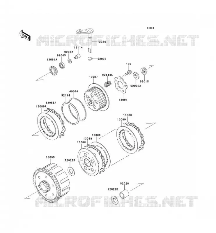 CLUTCH Kawasaki TOUT-TERRAIN 80 1991 KX80  KX80-R1