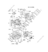 CYLINDER HEAD/CRANKCASE voor Kawasaki FH MOTORS FH641V