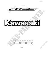STICKER(GRAY) voor Kawasaki J125 2017