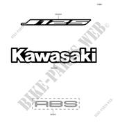 STICKER (NOIR) voor Kawasaki J125 2017
