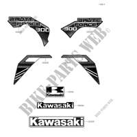 STICKER (NOIR) voor Kawasaki BRUTE FORCE 300 2020