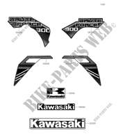STICKER(RED) voor Kawasaki BRUTE FORCE 300 2020