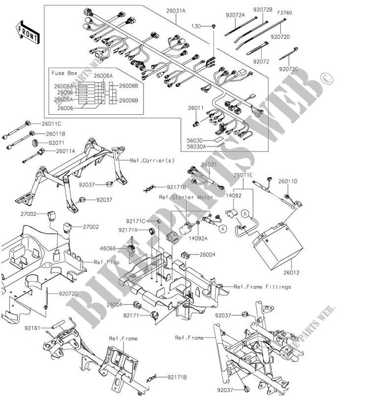 CHASSIS ELECTRICAL EQUIPMENT voor Kawasaki BRUTE FORCE 750 4X4I EPS 2021