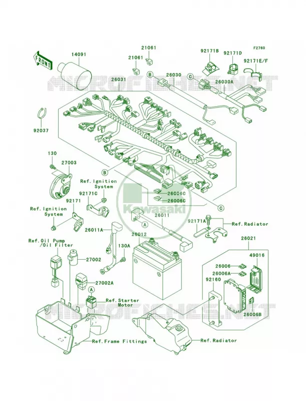 Chassis Electrical Equipment Kawasaki MOTOS 1600 2007 Vulcan 1600 Mean Streak  VN1600B7FA