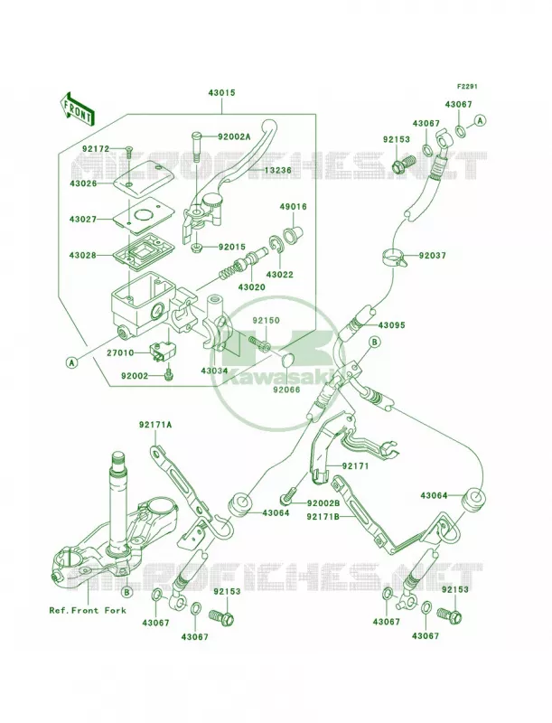 Front Master Cylinder Kawasaki MOTOS 2000 2006 Vulcan 2000 Limited  VN2000D6F