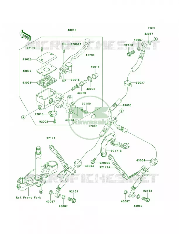 Front Master Cylinder Kawasaki MOTOS 2000 2005 Vulcan 2000 Limited  VN2000-D1
