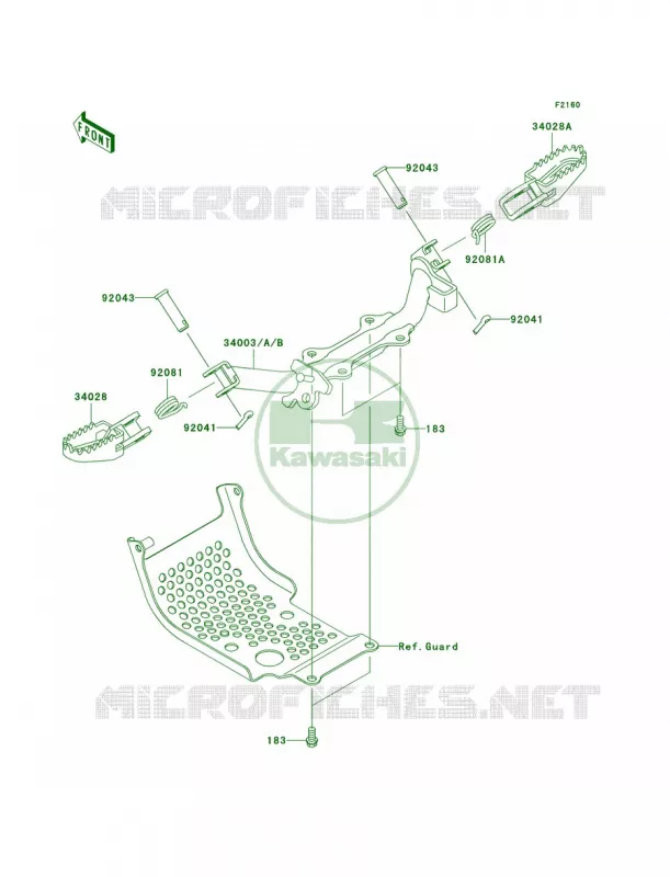 Footrests Kawasaki MOTOS 110 2005 KLX110  KLX110-A4