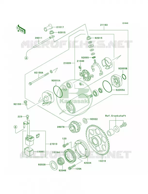 Starter Motor Kawasaki MOTOS 1500 2001 Vulcan 1500 Drifter  VN1500-R1