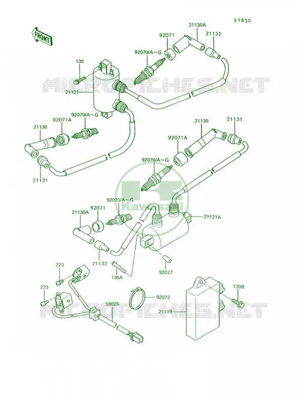 Ignition System Kawasaki MOTOS 750 1995 Vulcan 750  VN750-A11
