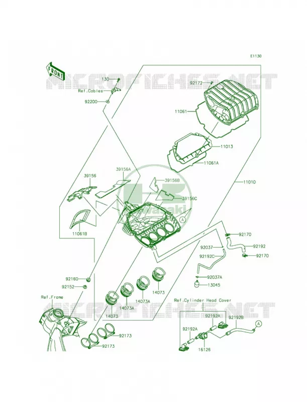 Air Cleaner Kawasaki MOTOS 636 2014 Ninja ZX-6R  ZX636EEF