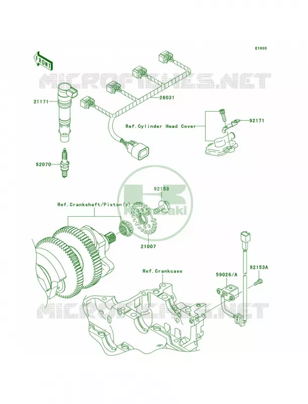 Ignition System Kawasaki MOTOS 1400 2006 Ninja ZX-14  ZX1400A6F