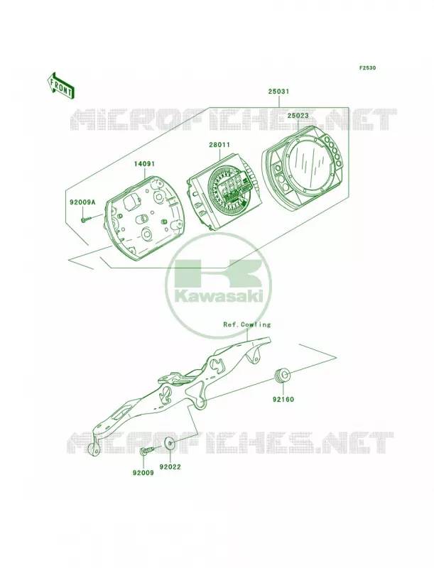 Meters Kawasaki MOTOS 600 2005 Ninja ZX-6RR  ZX600-N1