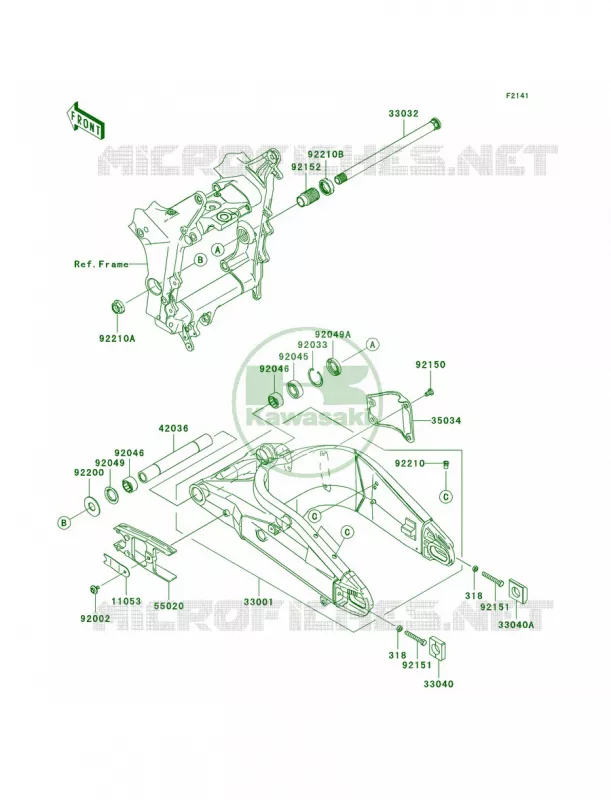 Swingarm Kawasaki MOTOS 600 2005 Ninja ZX-6RR  ZX600-N1