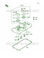 Cylinder Head Cover voor Kawasaki Ninja ZX-11 1991