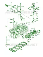 Cylinder Head voor Kawasaki Ninja ZX-11 1991