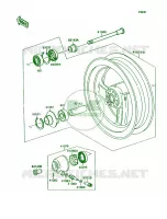 Front Hub voor Kawasaki Ninja ZX-11 1991