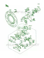 Rear Caliper voor Kawasaki Ninja ZX-11 1991