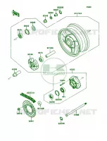 Rear Hub voor Kawasaki Ninja ZX-11 1991