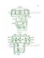 Crankcase Bolt Pattern voor Kawasaki Ninja ZX-7 1990