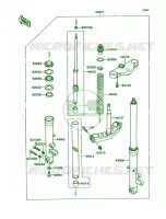 Front Fork voor Kawasaki Ninja ZX-7 1990