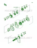 Generator Shaft voor Kawasaki Ninja ZX-7 1990