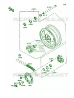 Rear WheelChain voor Kawasaki Ninja ZX-7 1990