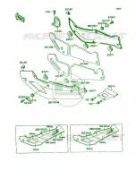 Side CoversChain Cover voor Kawasaki Ninja ZX-7 1990