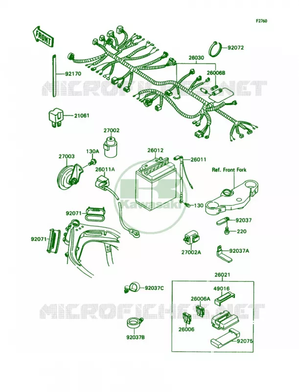 Chassis Electrical Equipment Kawasaki MOTOS 750 1990 Ninja ZX-7  ZX750-H2