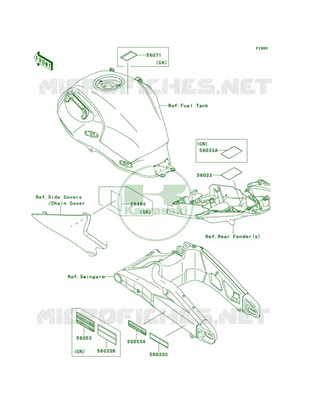 LabelsCBF-CDF Kawasaki MOTOS 650 2013 Versys  KLE650CDF