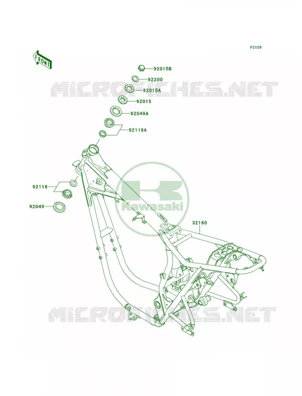 Frame Kawasaki MOTOS 800 2013 W800   EJ800ADF
