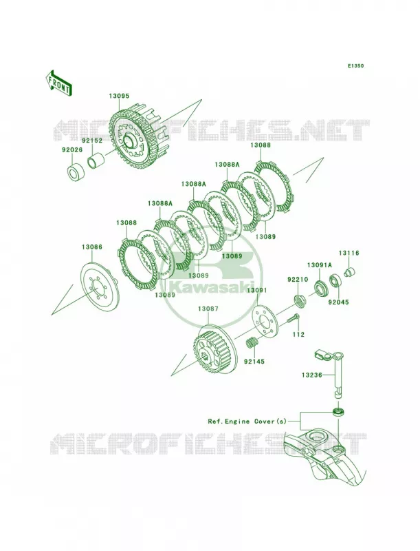 Clutch Kawasaki MOTOS 110 2013 KLX110L  KLX110DDF