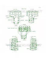 Crankcase Bolt Pattern voor Kawasaki Zephyr 1990