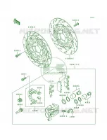 Front CaliperZR550 B1B2B3 voor Kawasaki Zephyr 1990