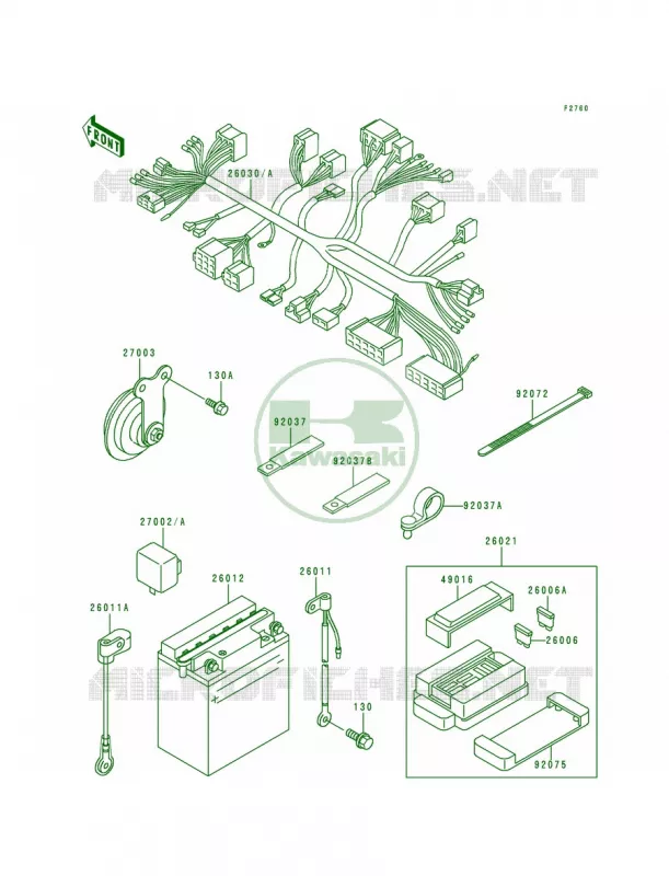 Electrical Equipment Kawasaki MOTOS 550 1990 Zephyr  ZR550-B1