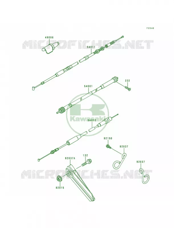 Cables Kawasaki MOTOS 200 1995 KDX200  KDX200-H1
